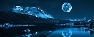 1200x480 Blue Moon Over Mountains