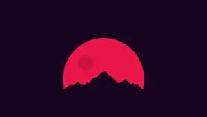 Red Moon 1366x768 Monitor Background