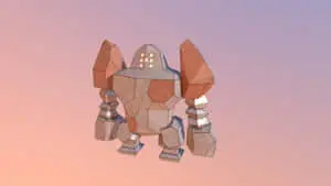 3D Regirock With Gradient Backdrop