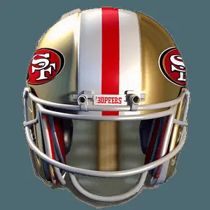 49ers Helmet 3D Model PNG 4
