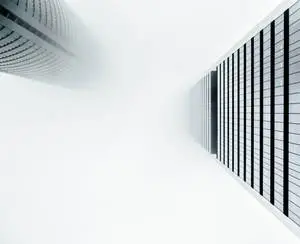 4k White Two Skyscrapers