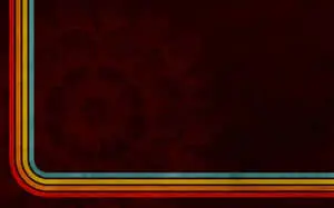 Red, Orange, Yellow, Blue Border 70s Aesthetic Desktop