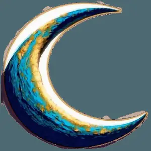 Abstract Crescent Moon Art PNG smv