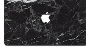 Chic Aesthetic Black and White Apple Laptop