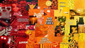 An Aesthetic Collage Desktop with Textured Background