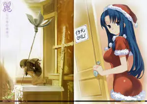 Ami Kawashima Anime Girl In Christmas Outfit