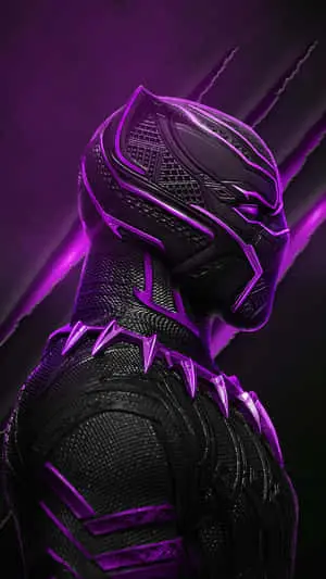 Android Marvel's Avengers Black Panther Purple Backdrop Background 