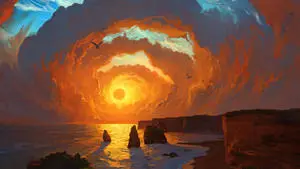 Arch Clouds Aesthetic Art Desktop