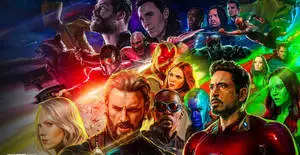 Avengers Infinity War Layered Collage Desktop