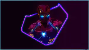Avengers Neon Iron Man Desktop