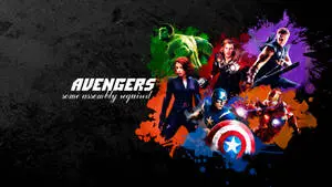 Avengers Paint Splash Desktop