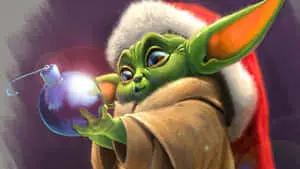 Baby Yoda Christmas Art Desktop