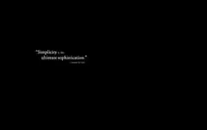 Black Aesthetic Quotes Desktop Leonardo Da Vinci Simplicity