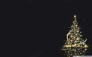 A merry christmas with a black christmas tree