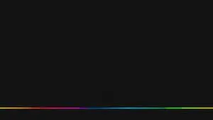 Minimalist Black Cool Display With Rainbow Colored Line