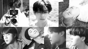 BTS Black And White Member Photos Laptop