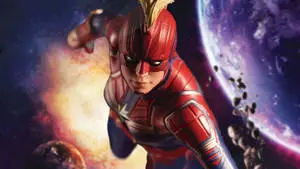 A Vibrant Captain Marvel Monitor