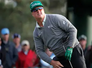 Charley Hoffman In Gray Golf Sweater