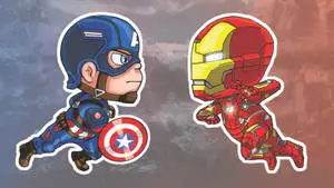 Chibi Captain America Laptop