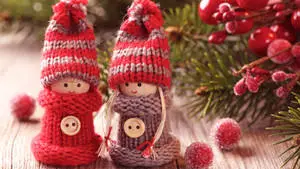 Christmas Desktop Winter Dolls