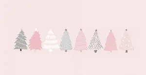 Christmas Trees Art Aesthetic Desktop 