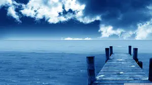 Ocean View in a Cloudy Day