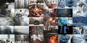 Winter Collage Aesthetic Desktop