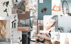 Collage Aesthetic Desktop Grey And White