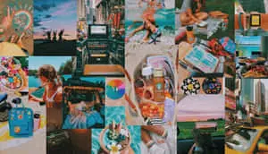 collage of photos of people and things