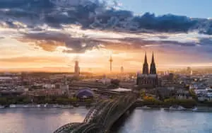 Cologne Cathedral Aerial View