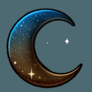 Crescent Cartoon Moon PNG 23