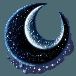 Crescent Moon Illustration PNG 81