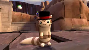 Cute 3D Furret Wearing A Top Hat