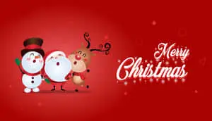 merry christmas wallpaper with santa and santa claus