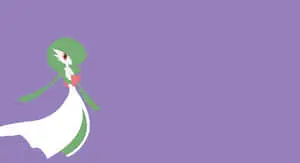 Minimalist Purple Cute Gardevoir Desktop Picture