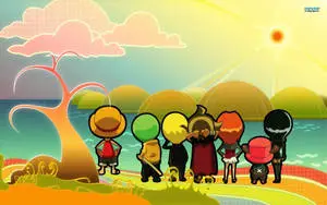 Cute One Piece Desktop Group