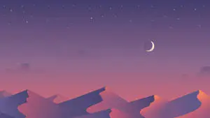Cute Simple Aesthetic Moon Art Desktop