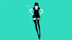 Cyan Miu Anime Girl 