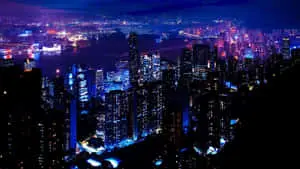 An exhilarating cyberpunk night in the city
