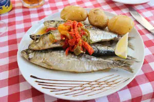 Delicious Sardines On A Plate 