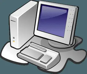 Desktop Computer Vector Illustration