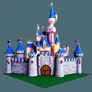 Disney Castle 3D Model PNG doj