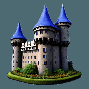 Disney Castle Garden View PNG hog