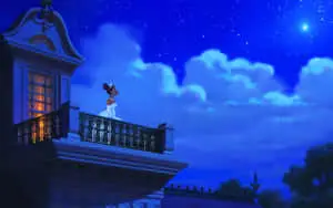 Disney Computer Tiana Looking At The Moon