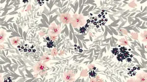 a pink and gray floral pattern