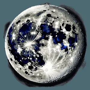 Full Moon Starry Background PNG mqp30