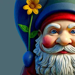 Garden Gnome with Flowers PNG pdf61