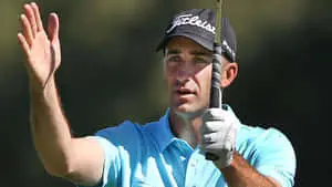  Caption: Geoff Ogilvy in action on the golf course 