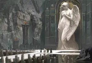 Giant Angel Statue Looking Down