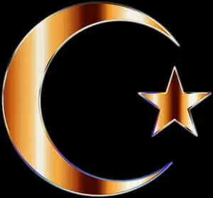 Glossy Crescent Moonand Star
